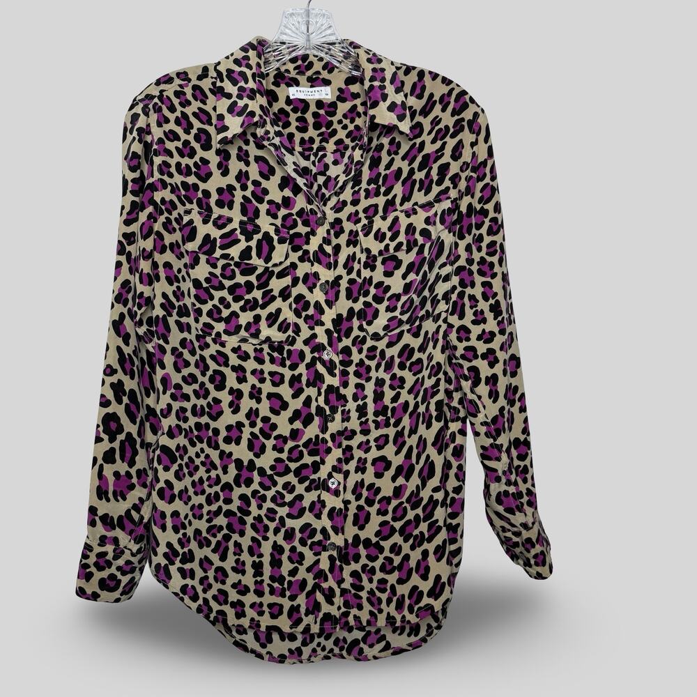 Equipment Leopard Silk Button Down Shirt